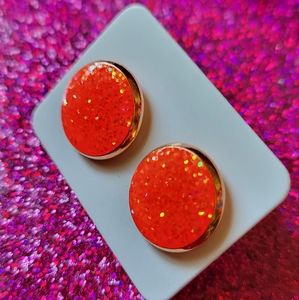 Hand made glitter earrings